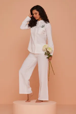 100% Linen Blend Wide-Leg Pants