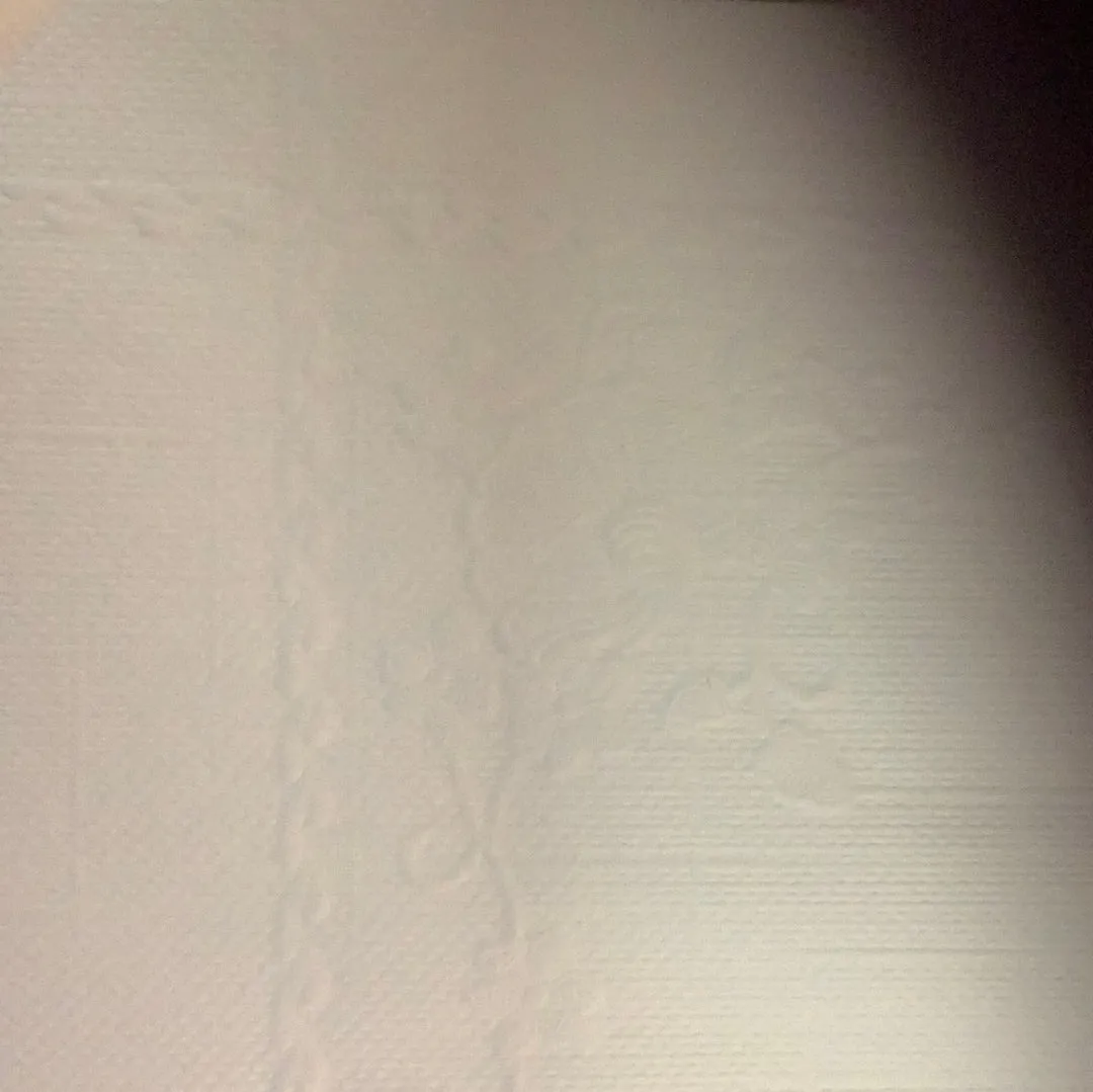 10" x 14" White Embossed Dubonnet Placemat - 1000/Case