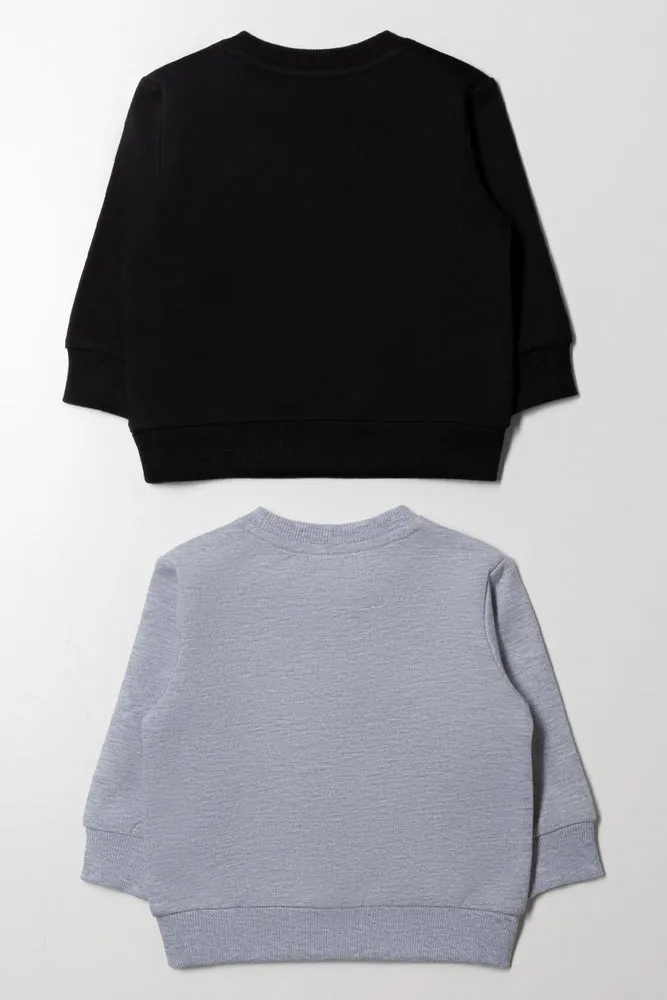 2 Pack Tracktops Black And Grey