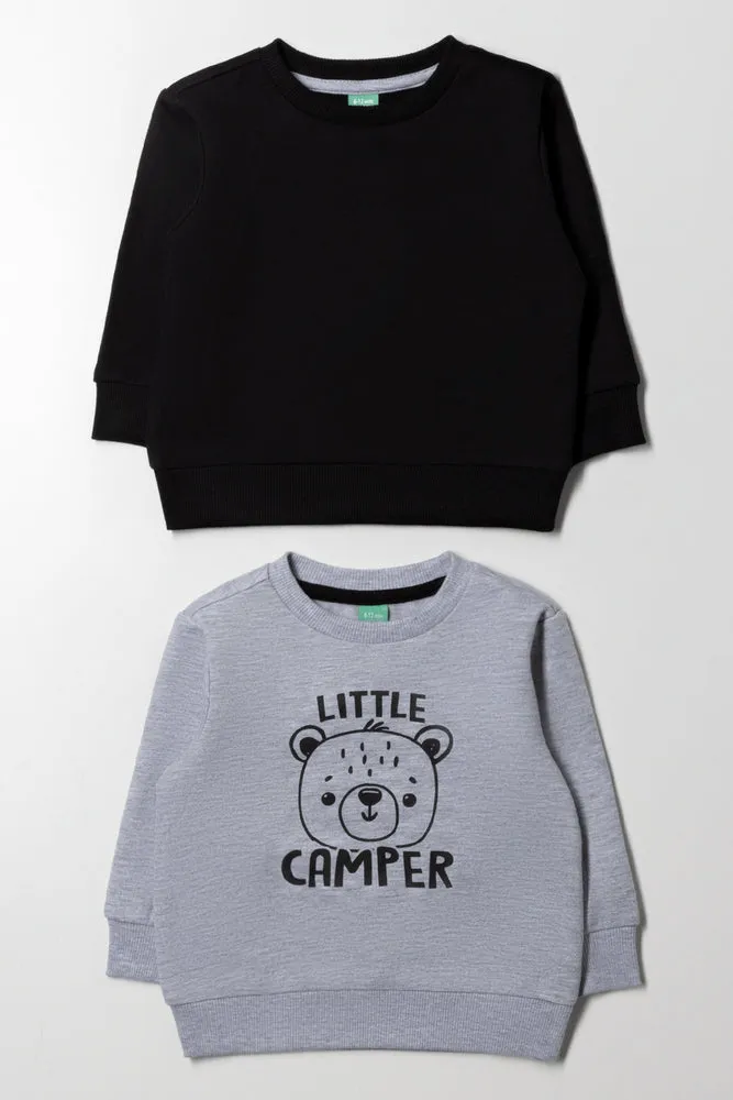 2 Pack Tracktops Black And Grey
