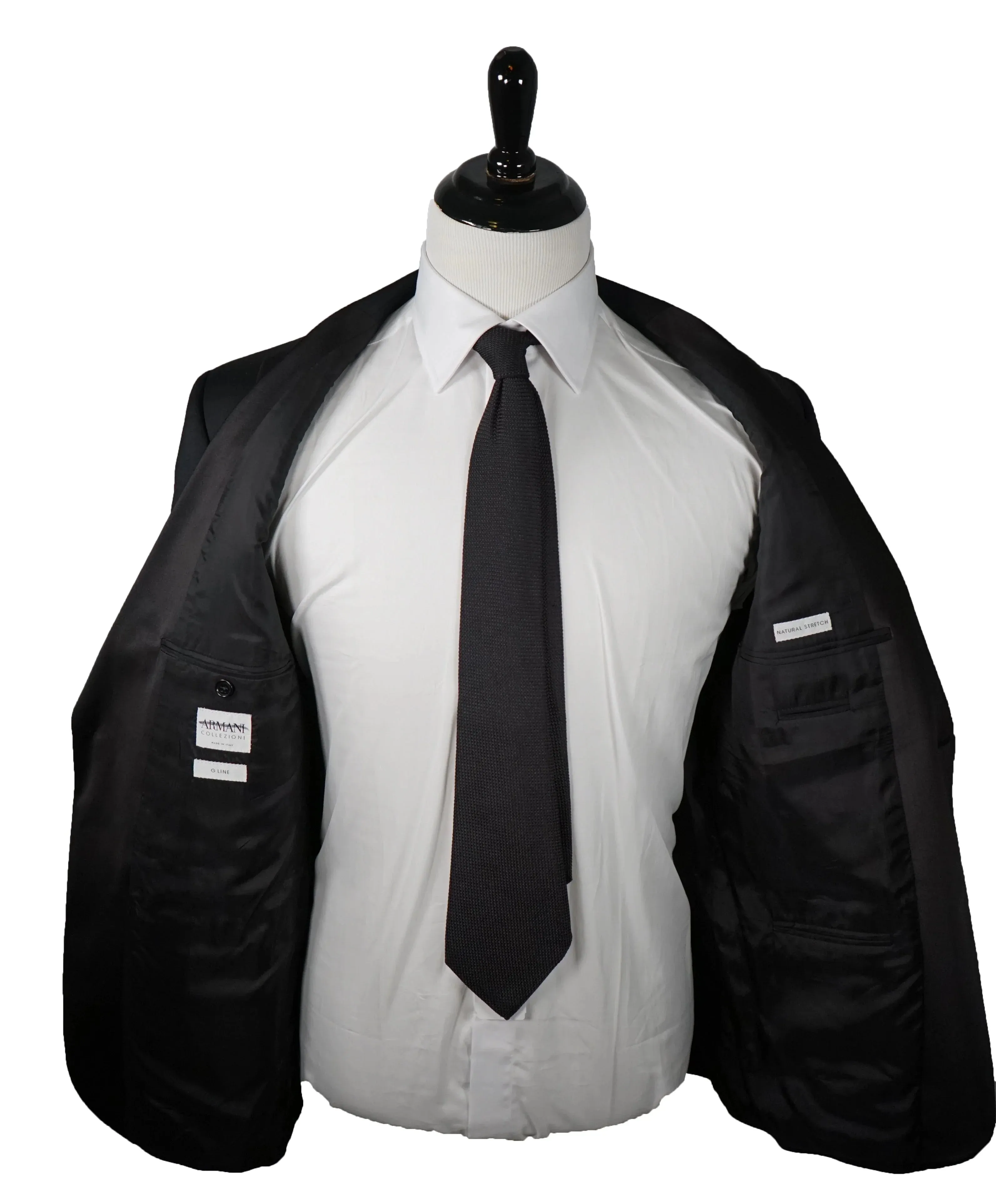 $2,095 ARMANI COLLEZIONI - “G Line” Wide Peak Lapel Tuxedo Suit - 40L