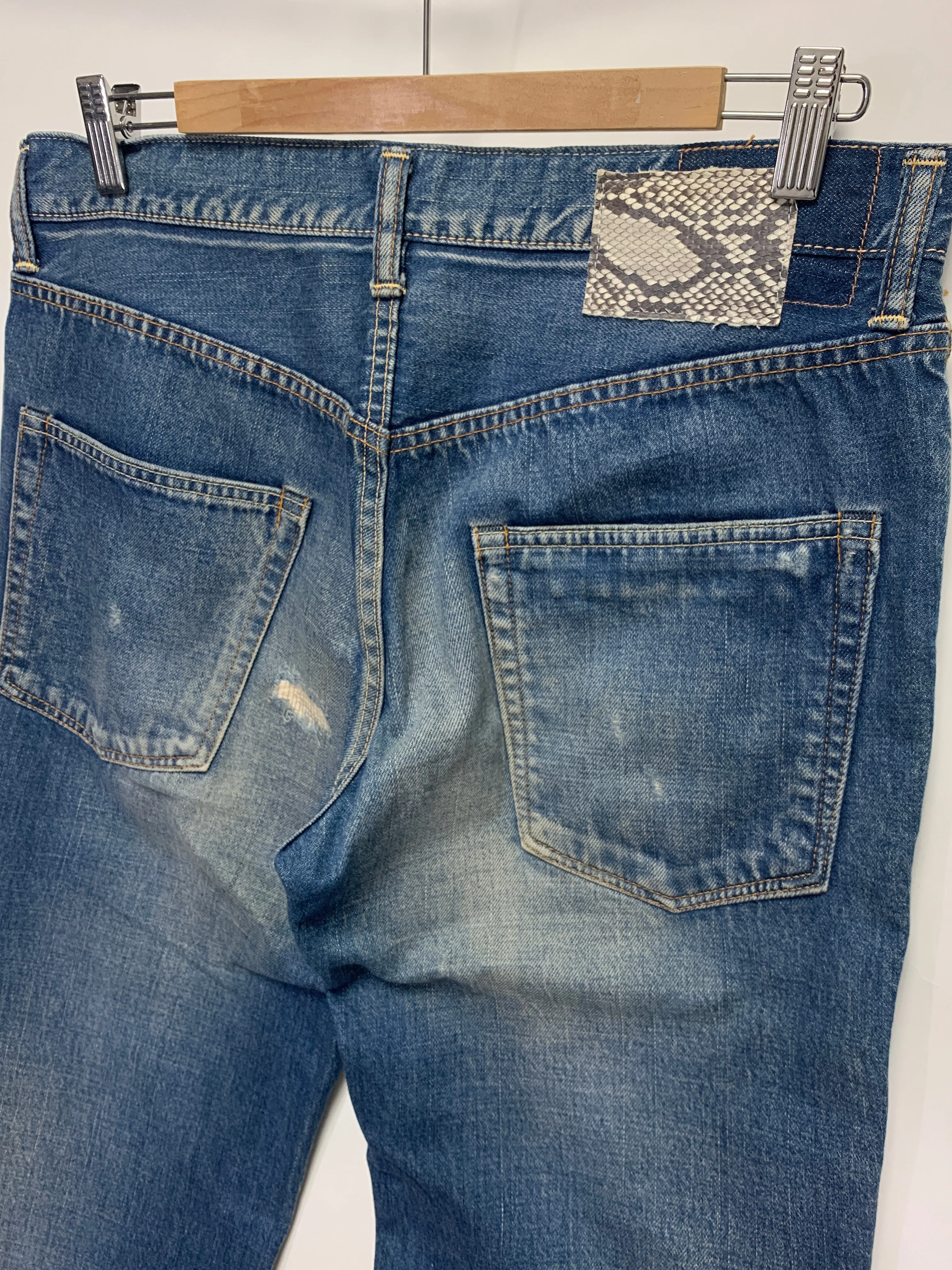 [34W] Visvim Fluxus 03D5 Distressed Denim Indigo