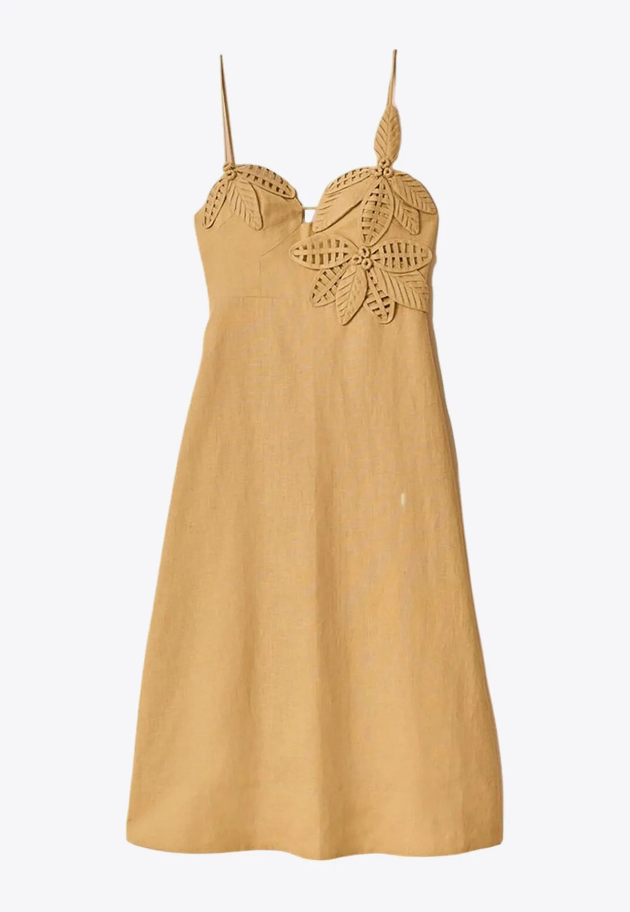 3D Flower Sleeveless Midi Dress
