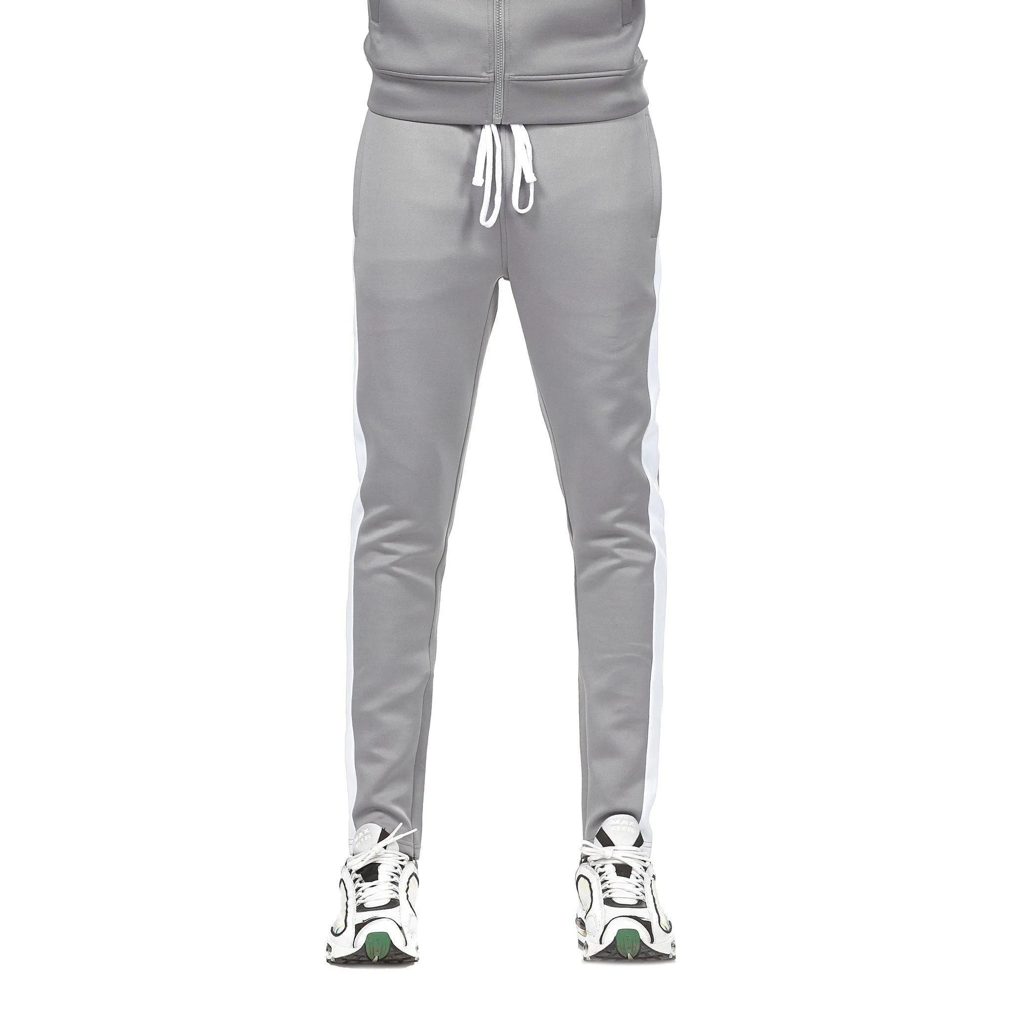 401 Track Pants - Grey & White