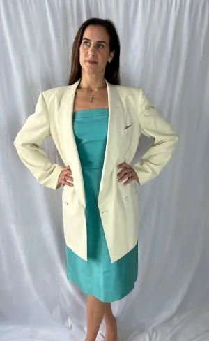 After Six Ivory Double-Breasted Blazer