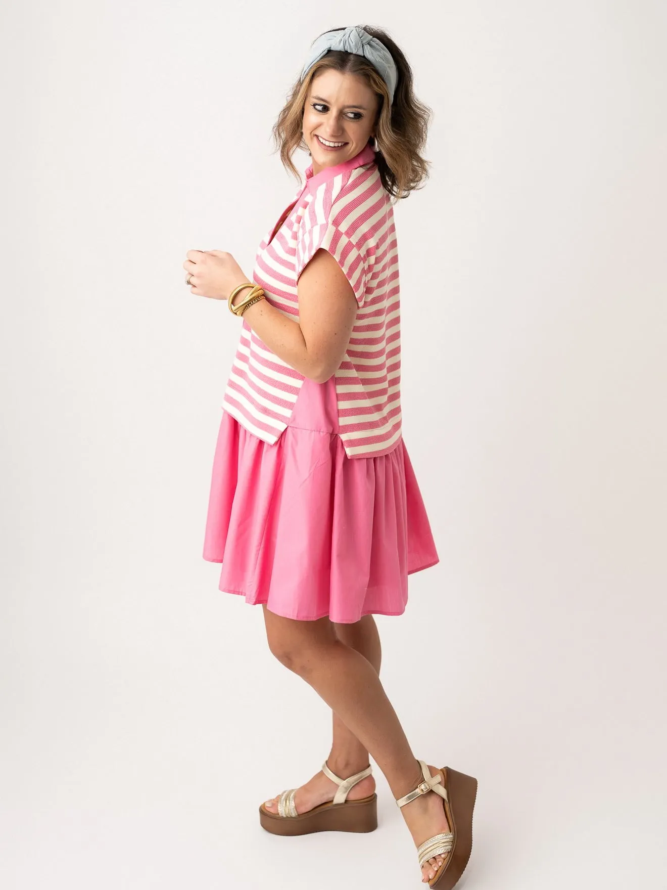All Hands on Deck Collared Dress