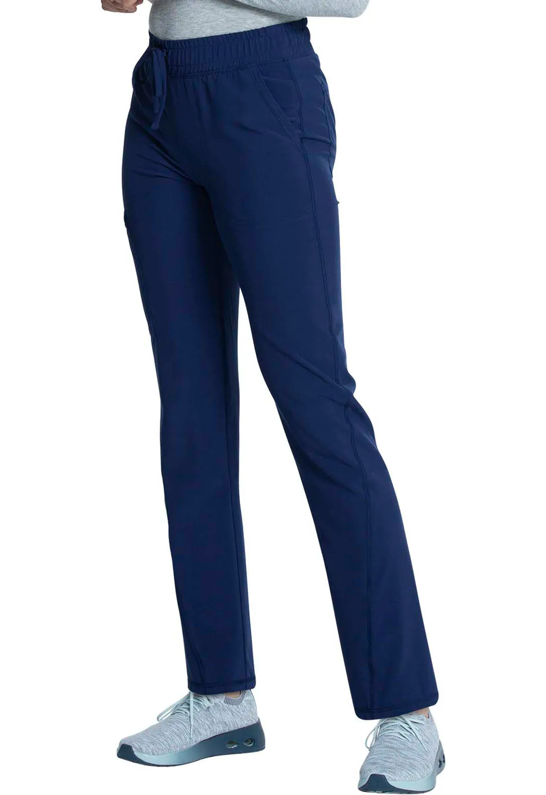 Allura CKA184 Mid Rise Drawstring Tapered Leg Pants Navy