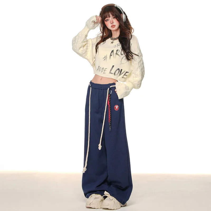 American Girls Casual Loose Straight Sweatpants