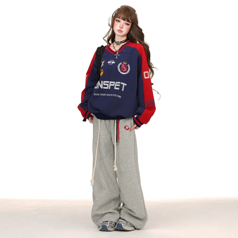 American Girls Casual Loose Straight Sweatpants