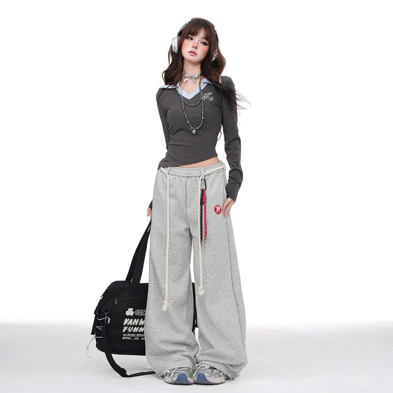 American Girls Casual Loose Straight Sweatpants