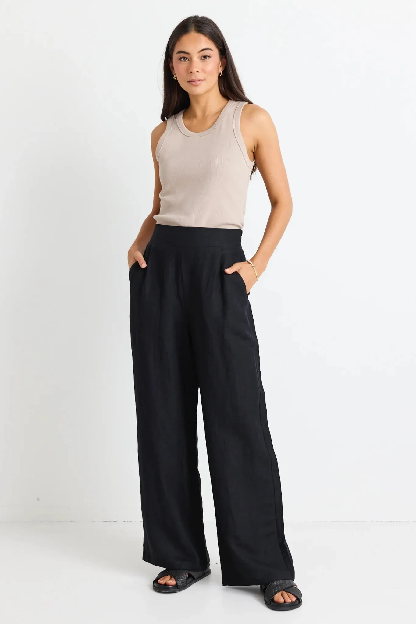 Among the Brave Guardian Black Linen Pant