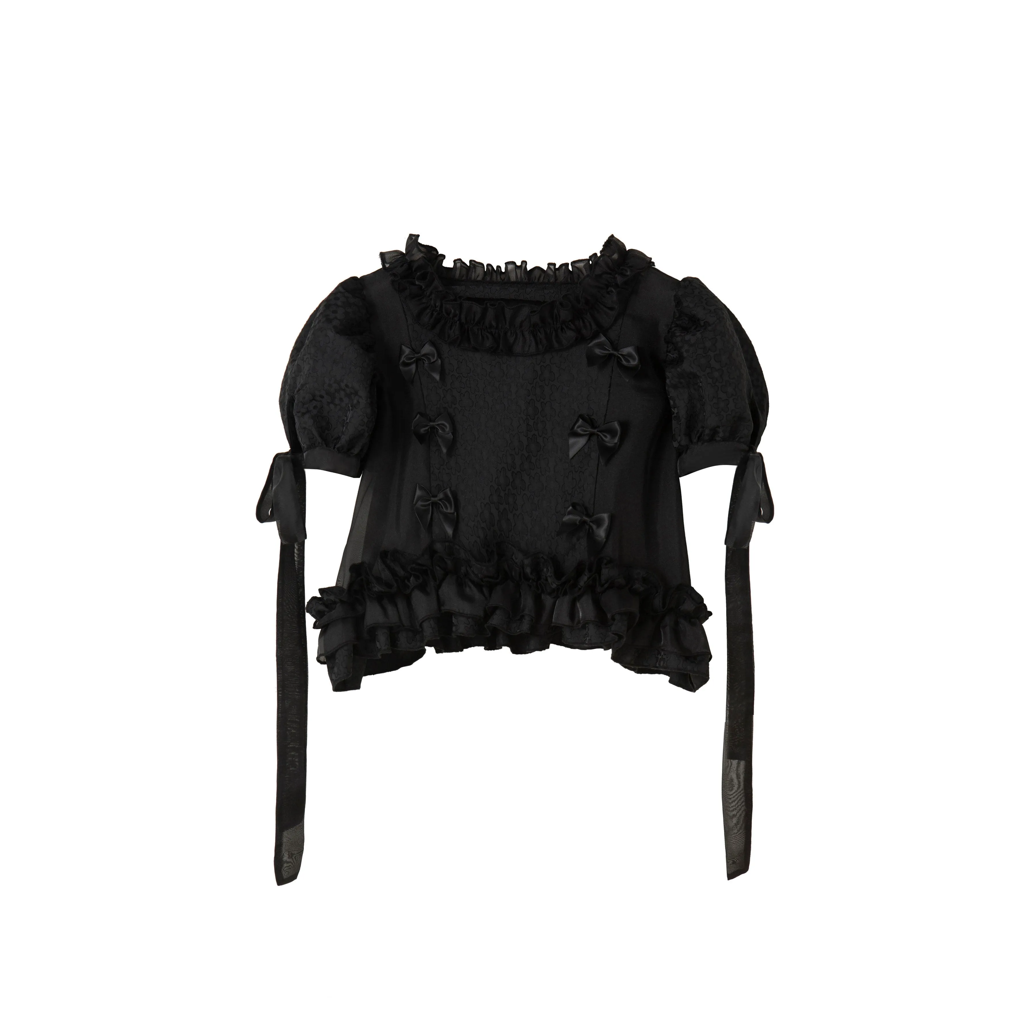 angel ruffle ribbon tops