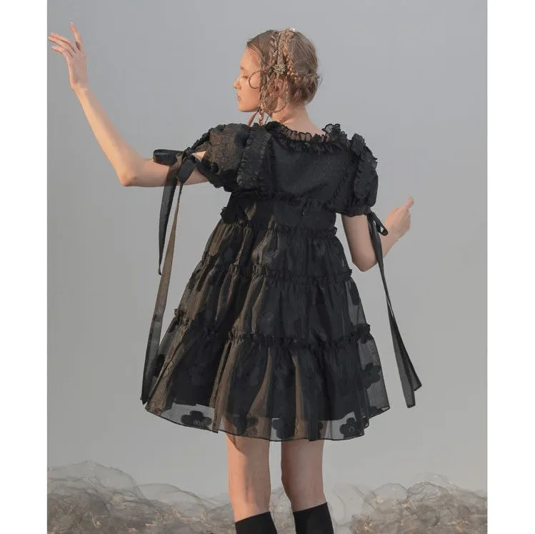 angel ruffle ribbon tops