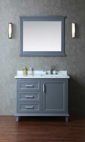 Ariel by Seacliff Nantucket 42" Single-Sink Bathroom Vanity Set With Mirror SCNAN42SWG