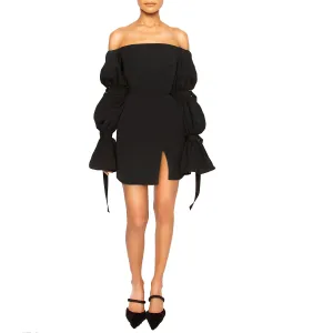 ASHA | Off-Shoulder Mini Dress in Black