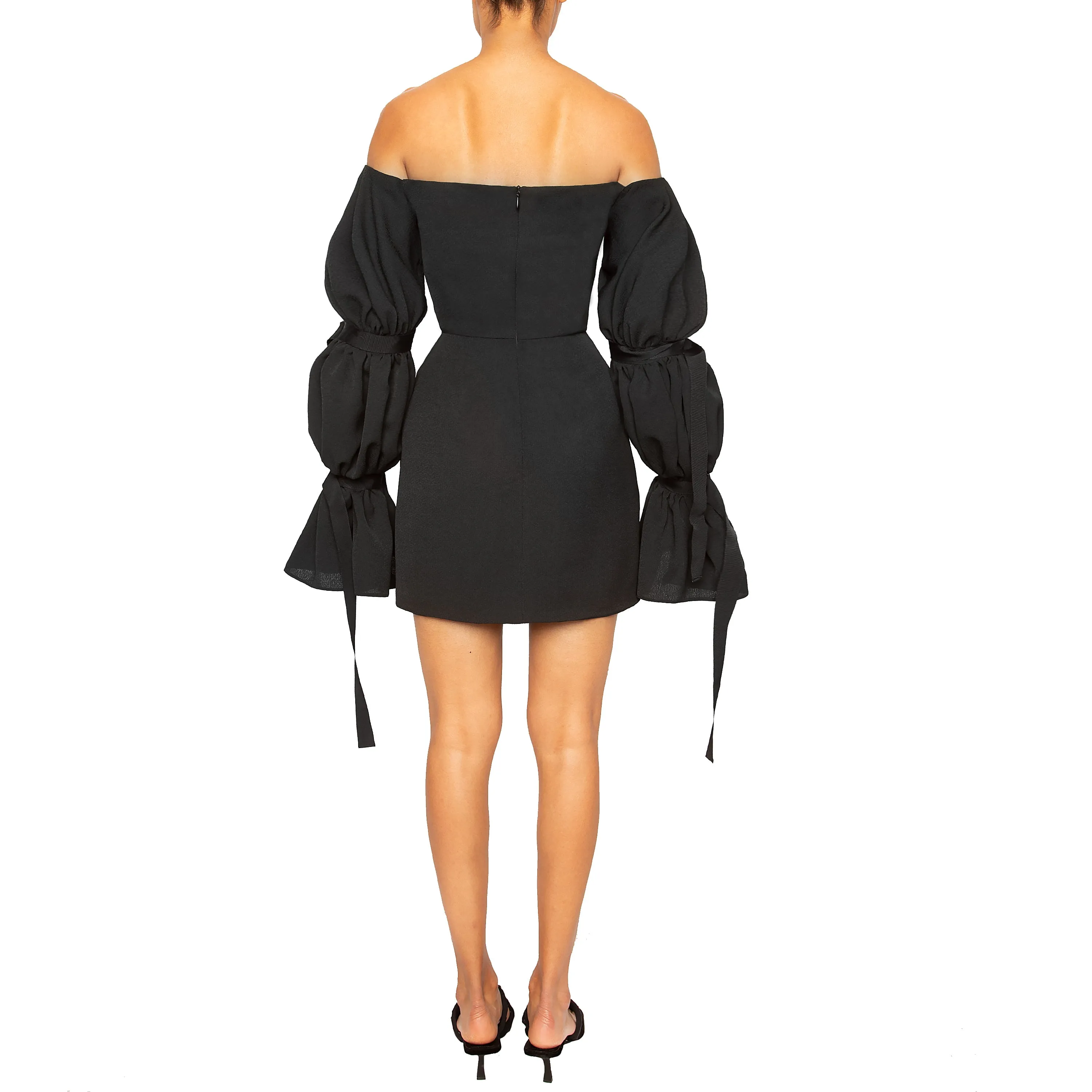 ASHA | Off-Shoulder Mini Dress in Black