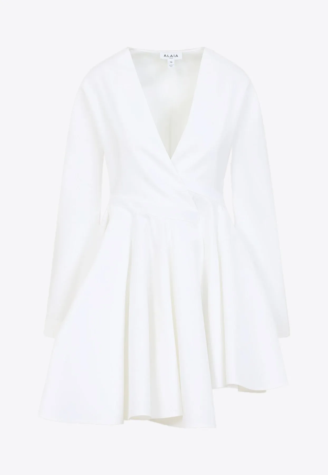 Asymmetrical Belted Mini Dress