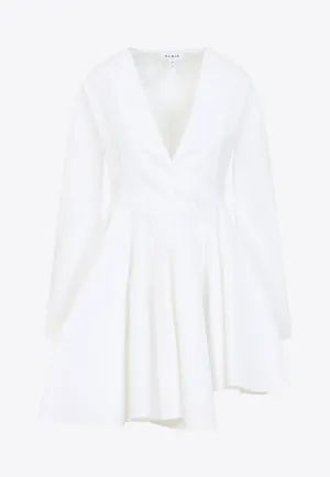Asymmetrical Belted Mini Dress
