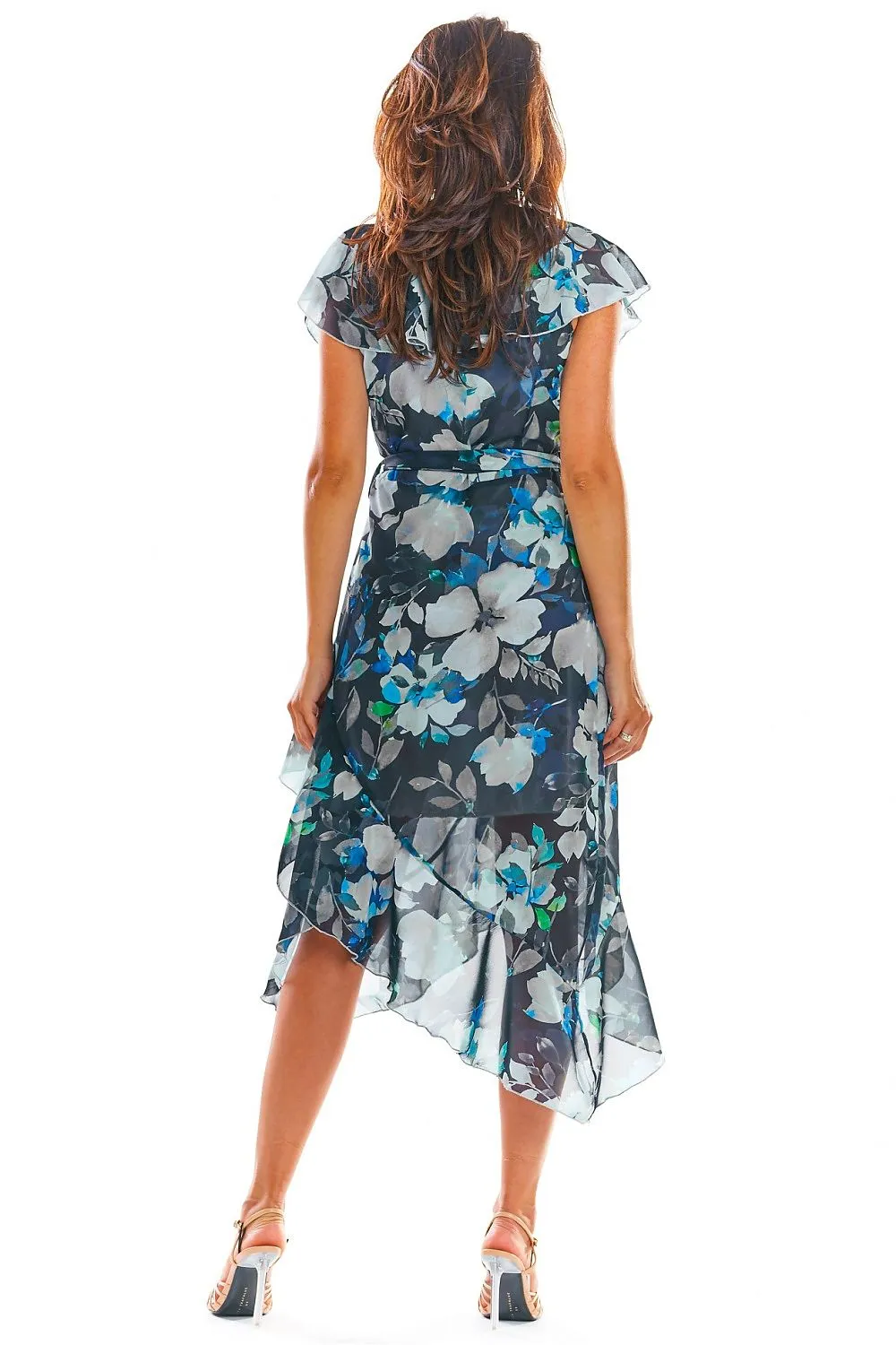 Asymmetrical Flounce Cocktail Dress