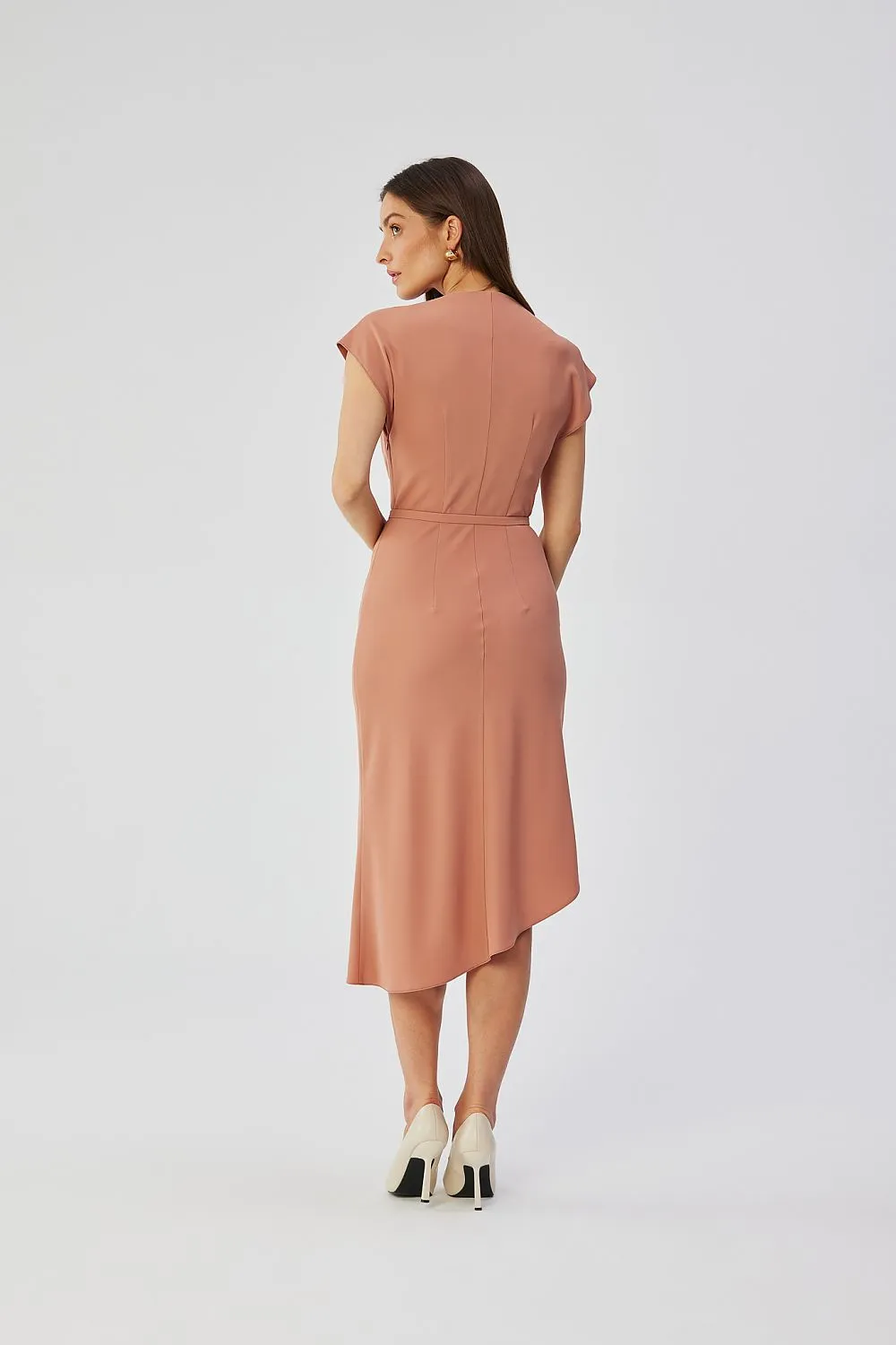 Asymmetrical Hem Pencil Dress