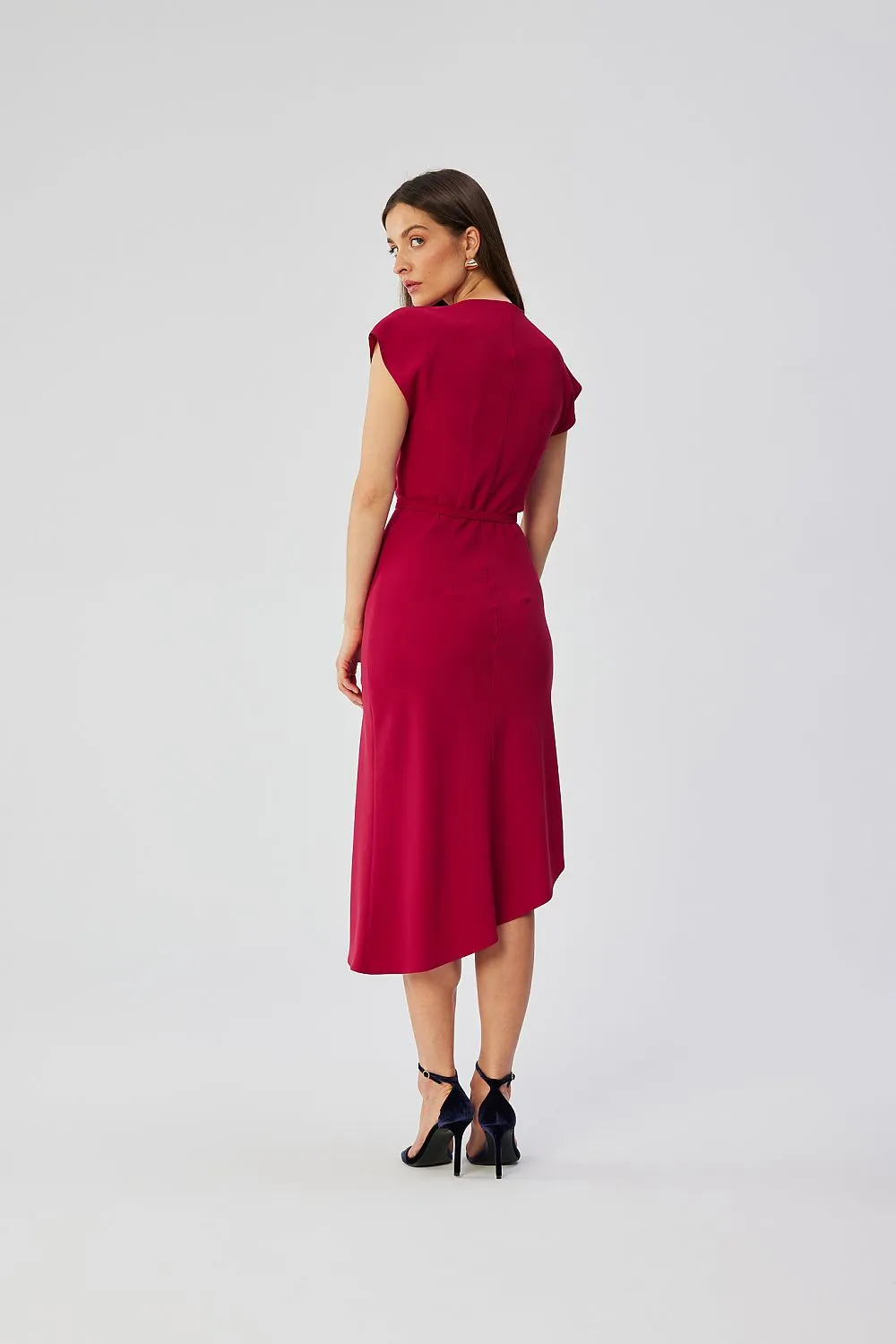 Asymmetrical Hem Pencil Dress