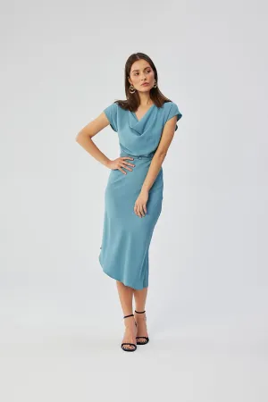 Asymmetrical Hem Pencil Dress