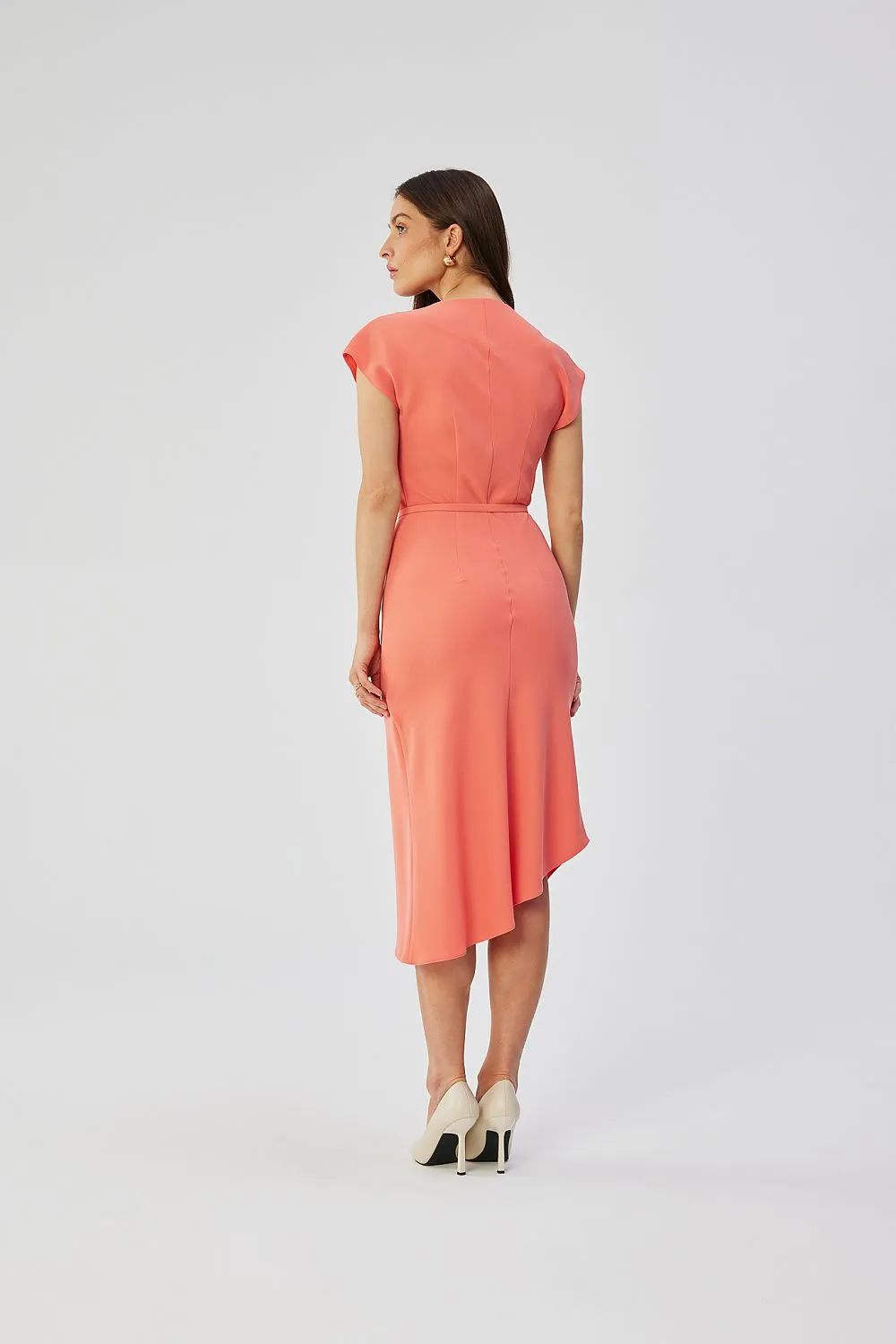 Asymmetrical Hem Pencil Dress