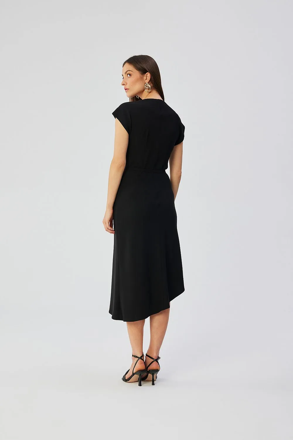 Asymmetrical Hem Pencil Dress