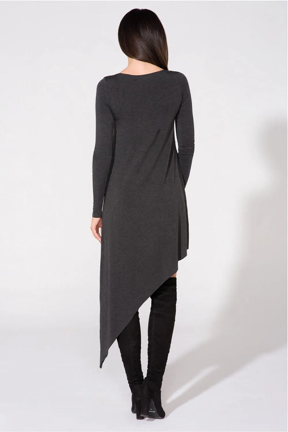 Asymmetrical Knit Evening Dress