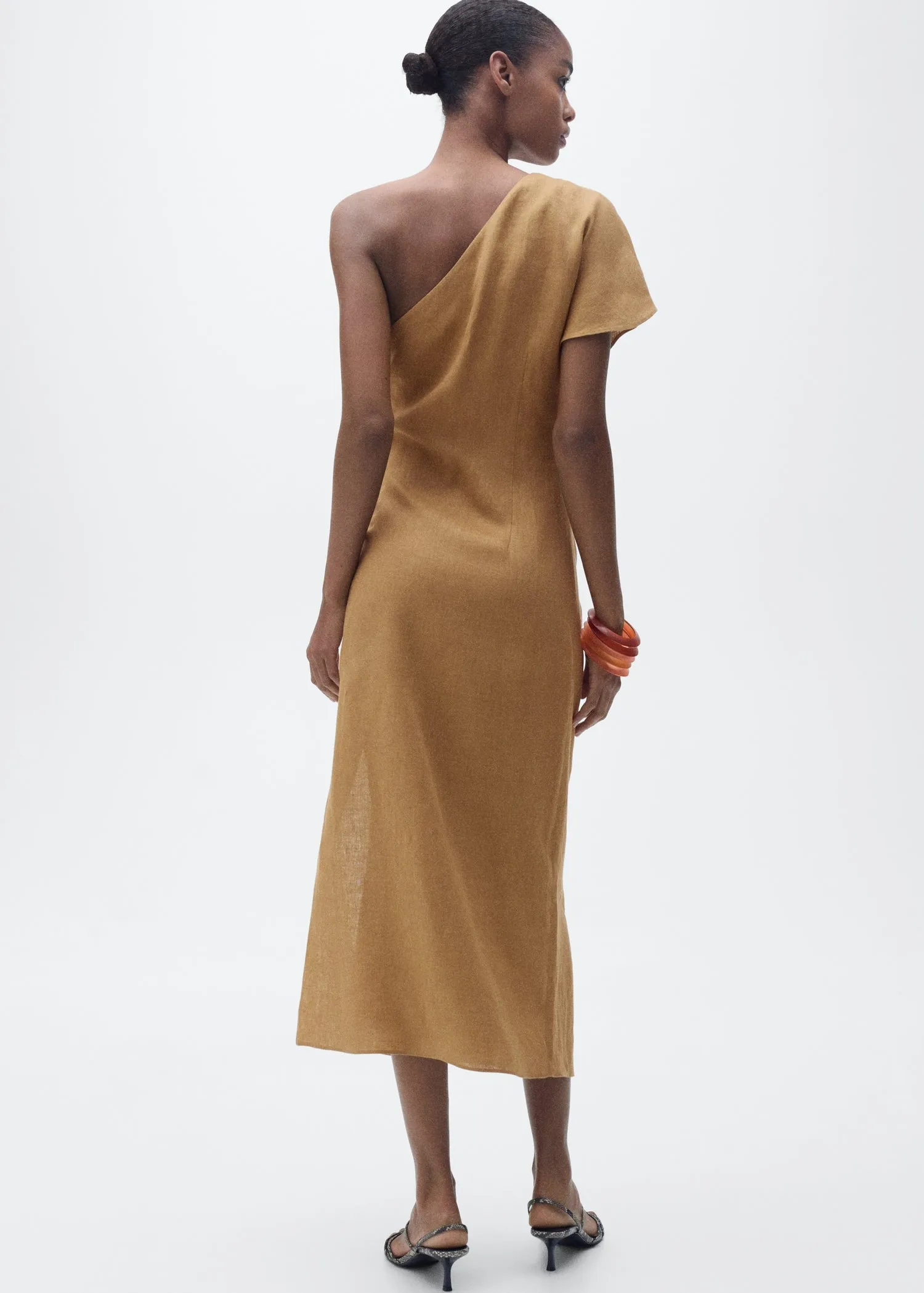 Asymmetrical linen dress