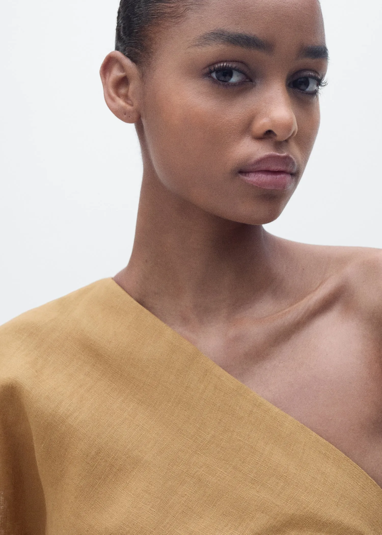 Asymmetrical linen dress