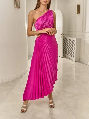 Asymmetrical Pleated Dress