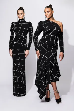 Asymmetrical Ruffle Hem Dress