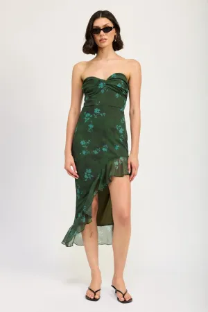 Asymmetrical Ruffle Tube Dress