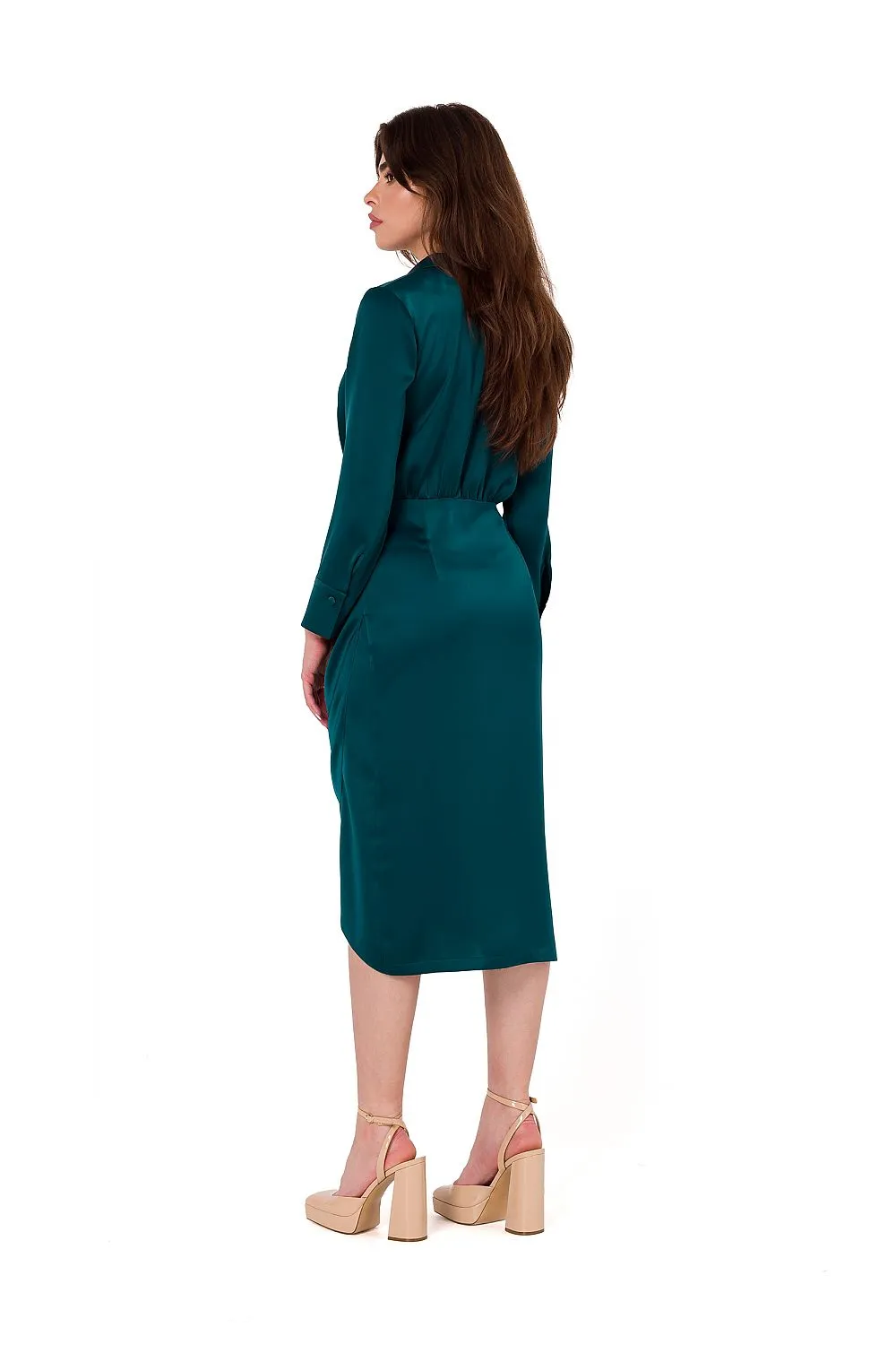 Asymmetrical Satin Cocktail Dress
