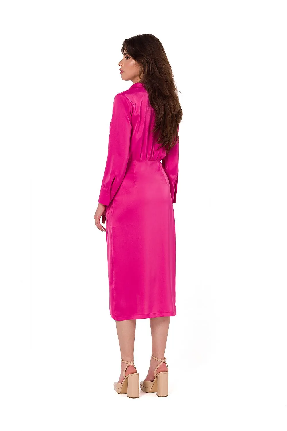 Asymmetrical Satin Cocktail Dress
