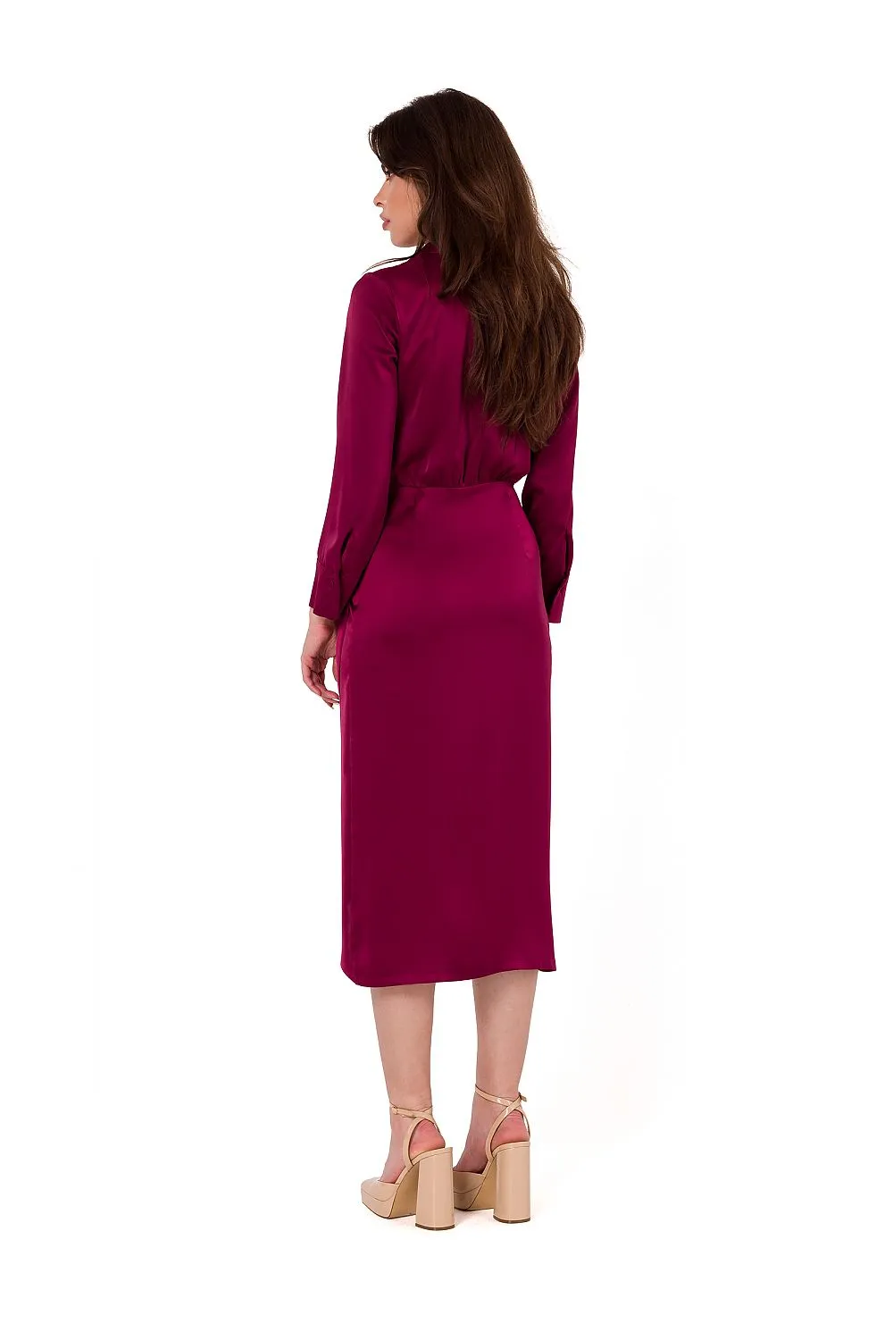 Asymmetrical Satin Cocktail Dress