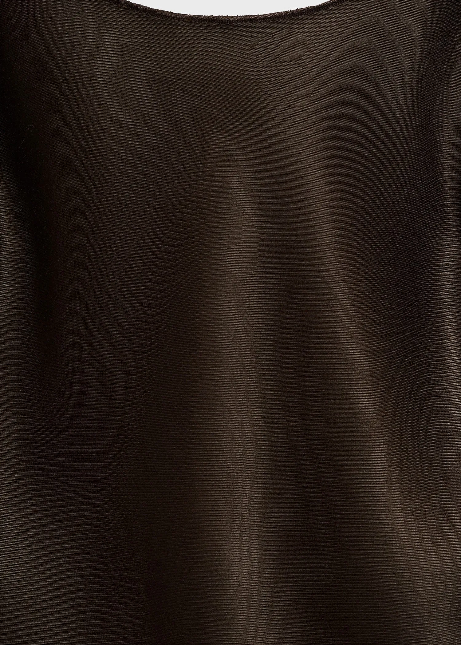 Asymmetrical satin dress with fringes