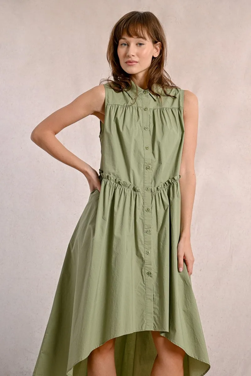 ASYMMETRICAL SHIRT DRESS