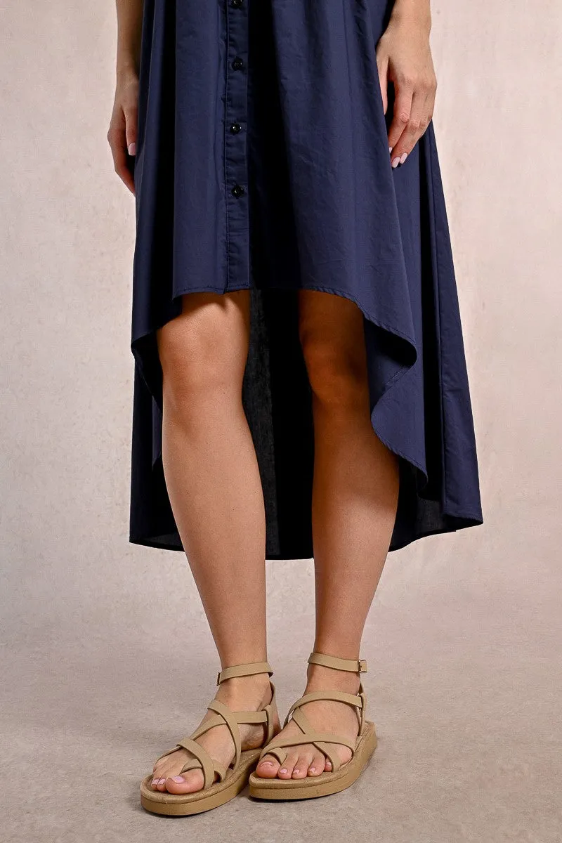 ASYMMETRICAL SHIRT DRESS