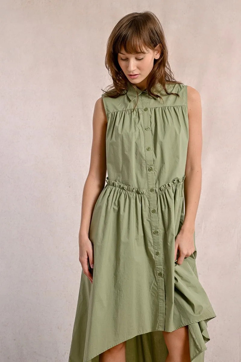 ASYMMETRICAL SHIRT DRESS