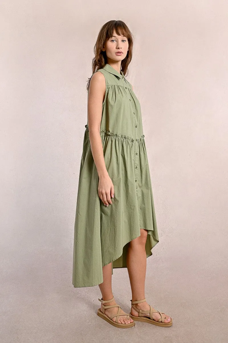 ASYMMETRICAL SHIRT DRESS
