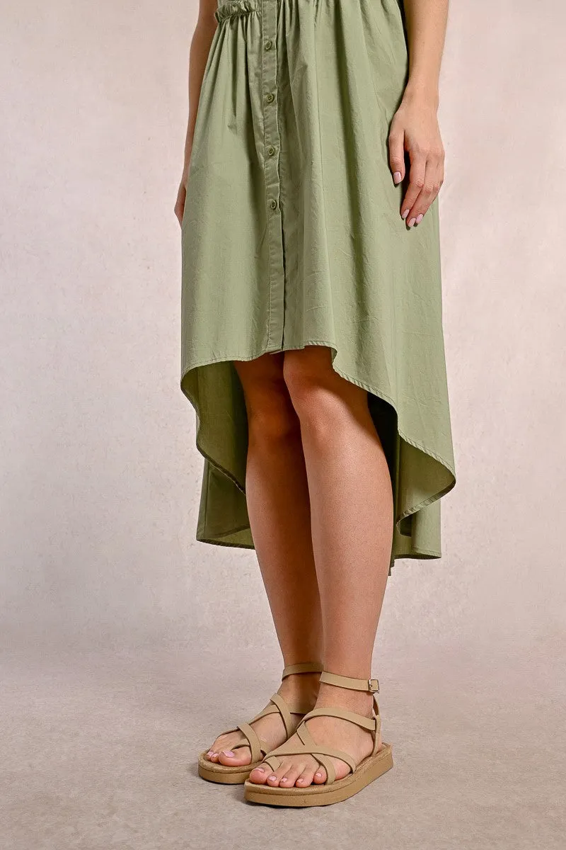 ASYMMETRICAL SHIRT DRESS