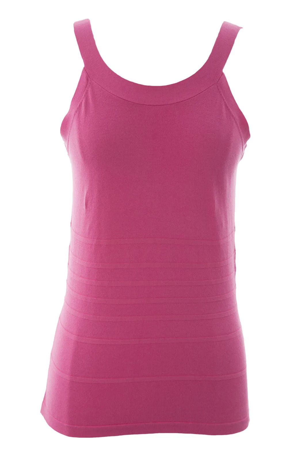 August Silk Women's Petite Back Cut-Out Ribbed Tank Top NWT $48