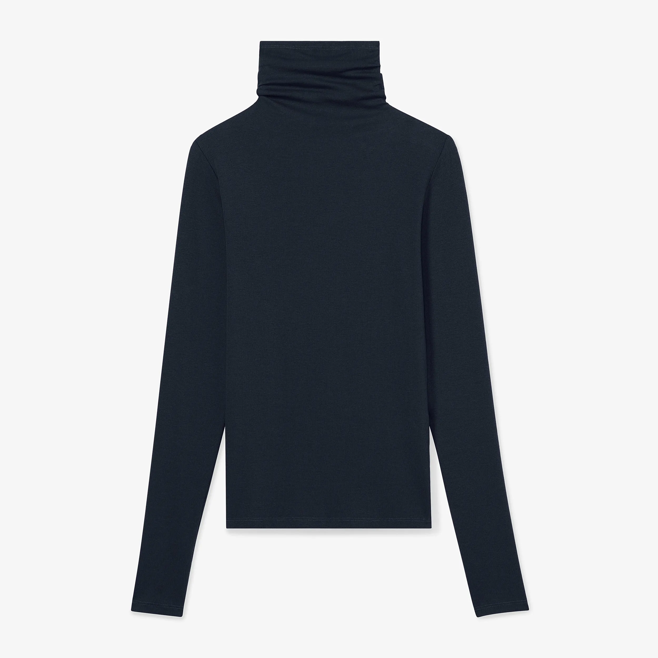 Axam Layering Turtleneck - Ribbed Pima Cotton :: Galaxy Blue