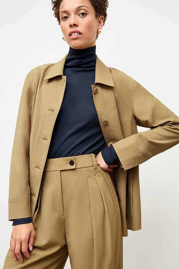 Axam Layering Turtleneck - Ribbed Pima Cotton :: Galaxy Blue
