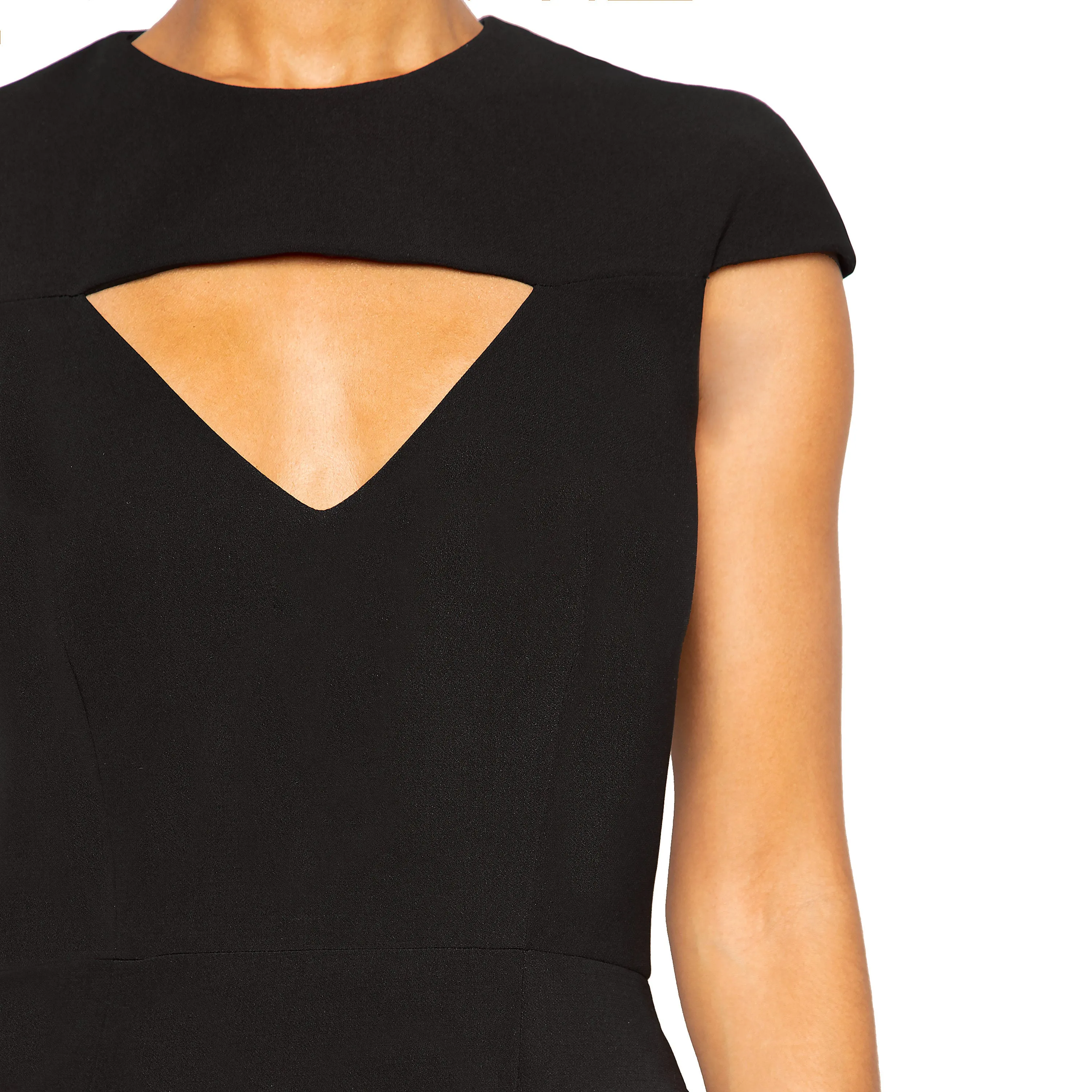 AZAD | Cap Sleeve Midi Dress in Black
