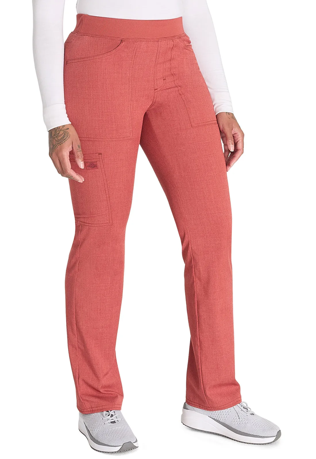 Balance DK135 Mid Rise Tapered Leg Pull-on Pants Heather Clay