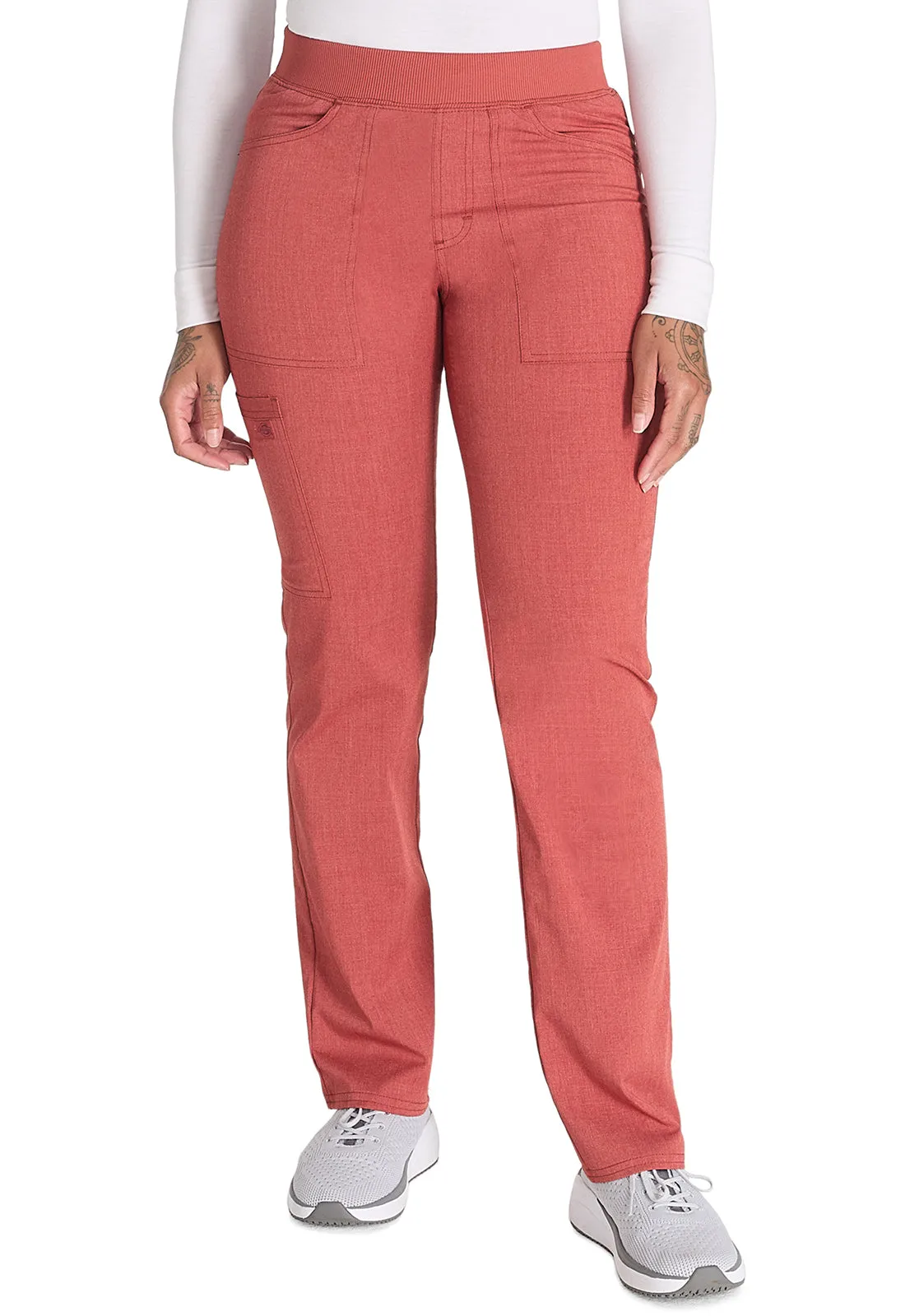Balance DK135 Mid Rise Tapered Leg Pull-on Pants Heather Clay