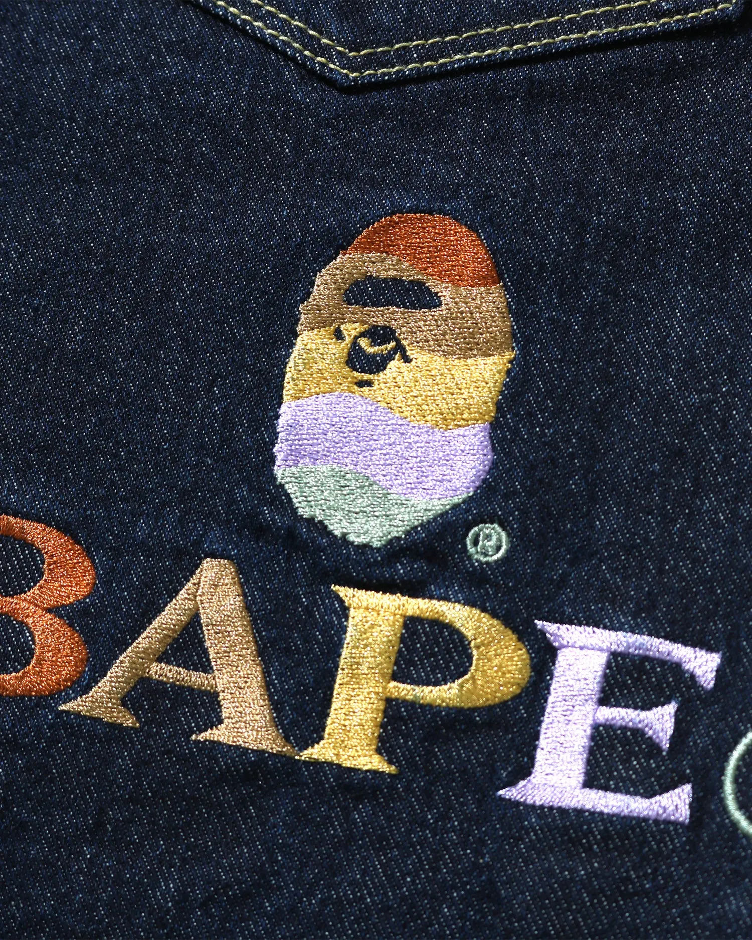 BAPE Logo Tapered Denim Jeans